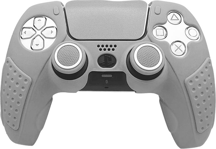 PS5 ohjain Gigantti – harmaa PlayStation 5 -peliohjain tuotesivulla.
