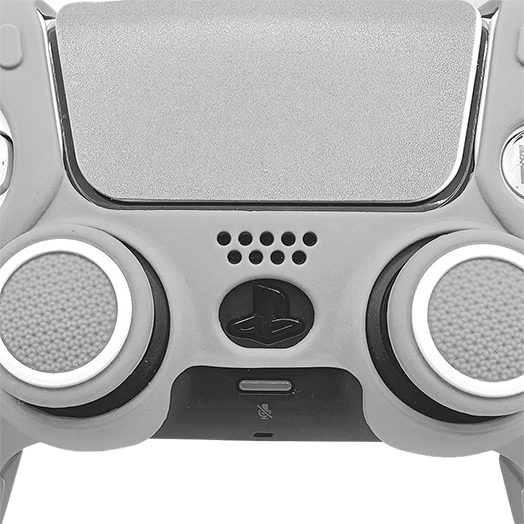 Lähikuva ps5 ohjain gigantti -sivulla, PlayStation 5 -peliohjaimen yksityiskohdat näkyvissä.