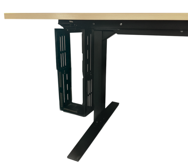OFX Ergonomisk skrivebord med robust stålkonstruksjon og kabelhåndtering, ideelt for arbeidsplassen.