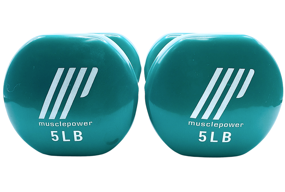 Muscle Power bučica 5LB za vježbanje, idealna sportska oprema za kućne i teretanske treninge.