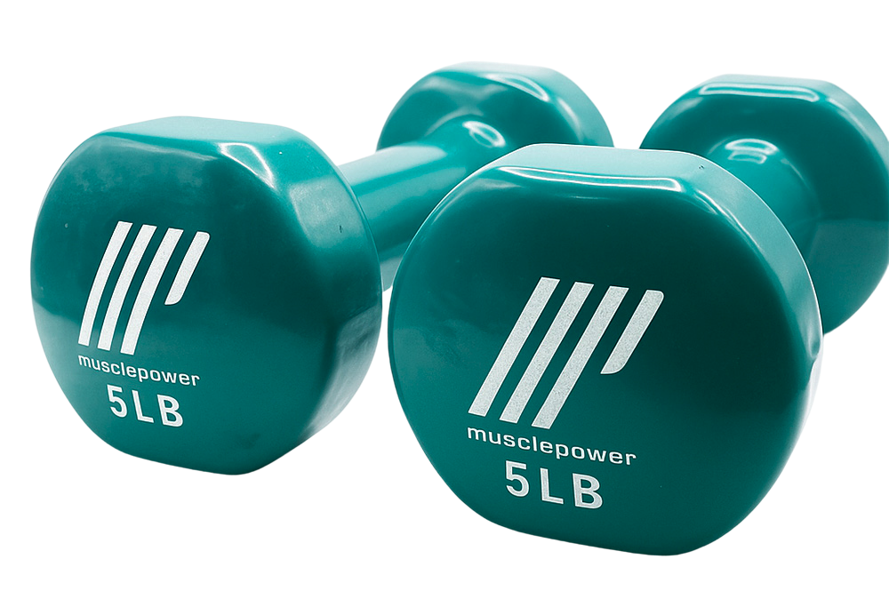 Muscle Power bučica, zelena, 5 lb, sportska oprema za vježbanje i kućni trening.
