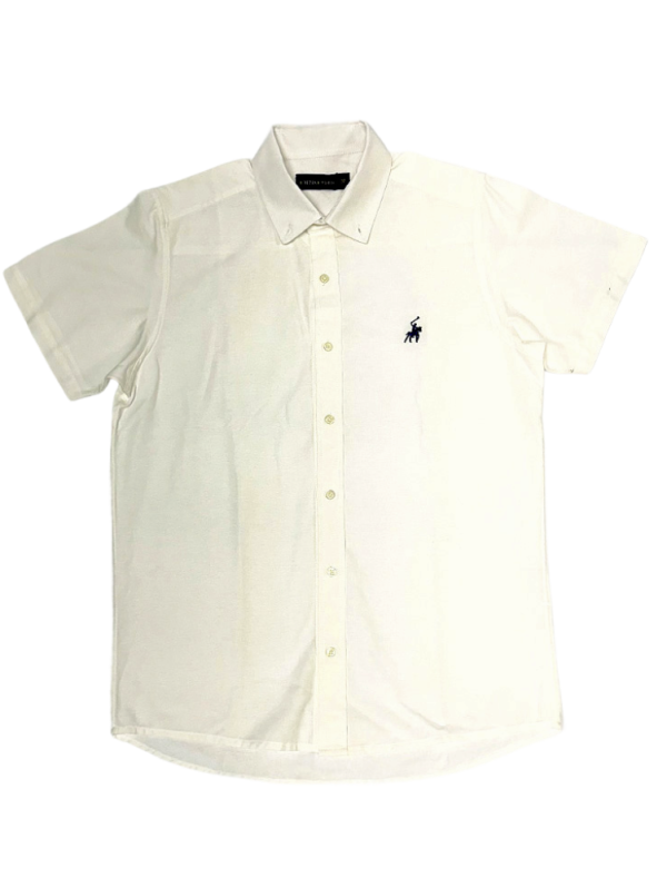 Weißes British Polo Kurzarmhemd für Herren mit Logo, ideal zum polo shirt herren kaufen.