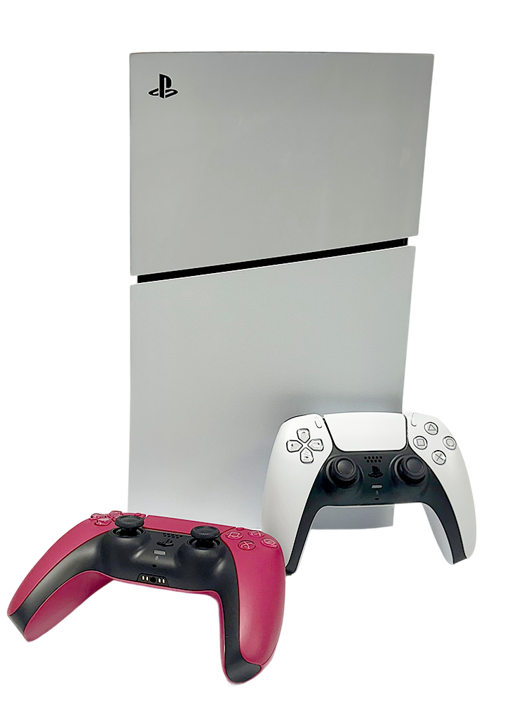 PlayStation 5 Slim Bundle, kaksi ohjainta, ps5 tarjous tuotesivulla