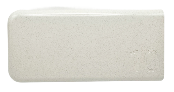 Batterie externe Samsung blanche vue de côté, idéale comme power bank pour charger vos appareils en déplacement.