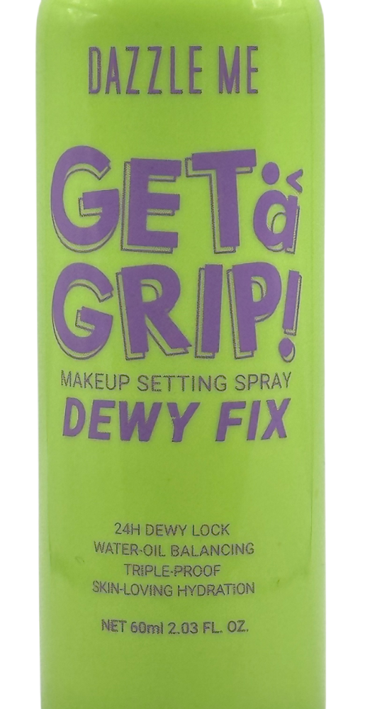 Dazzle Me Get a Grip! fixer spray vihreässä pullossa, meikin kiinnityssuihke kosteuttavalla koostumuksella.