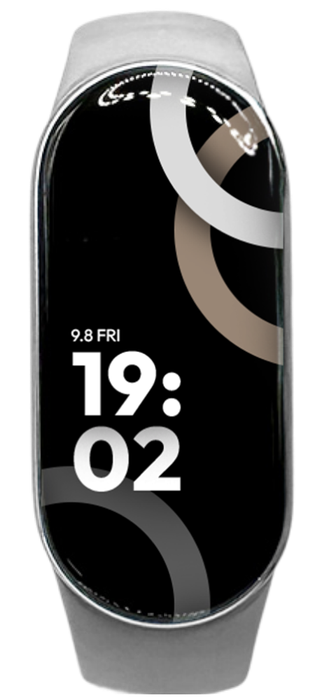 Xiaomi Smart Band 9 hyvinvointiteknologiaa, tyylikäs älykello modernilla näytöllä ja ajanäytöllä.