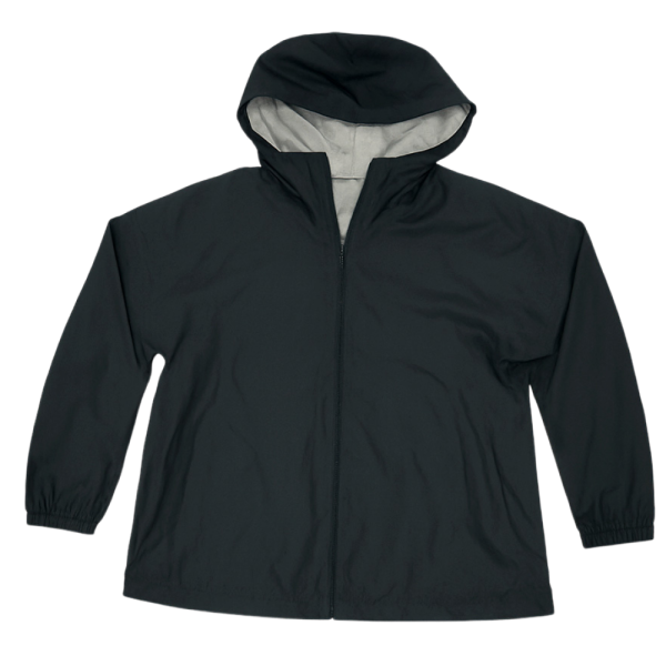 Crna Uniqlo reverzibilna parka s kapuljačom, idealna za svakodnevno nošenje.
