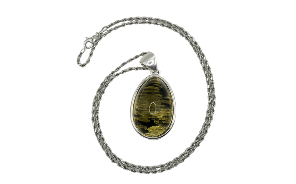 Collar de Ámbar con Cadena de Cuerda - Image 3
