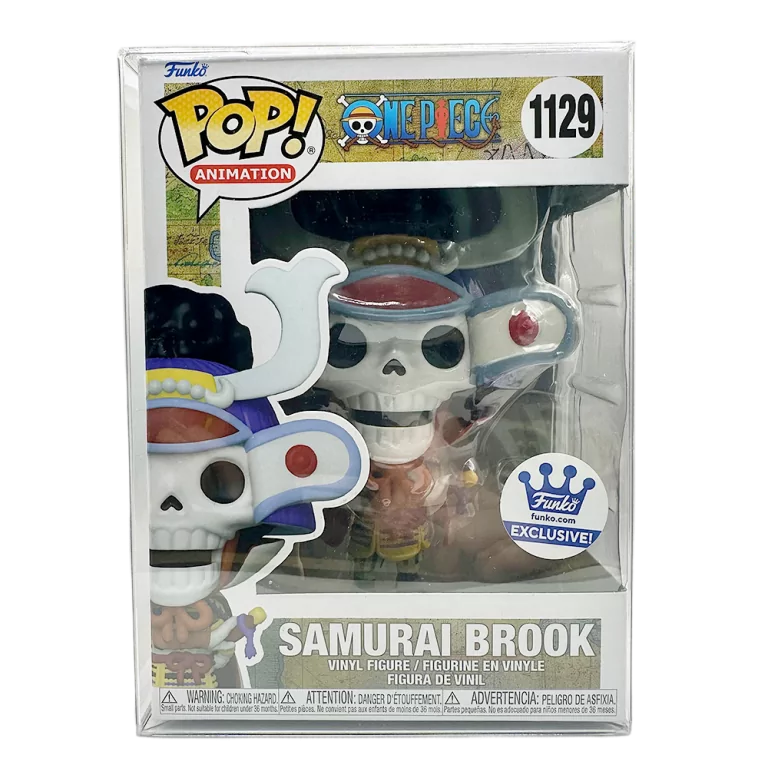 Funko Pop! One Piece Samurai Brook, kutusunda, ön yüzde özel sürüm etiketiyle ürün görseli.