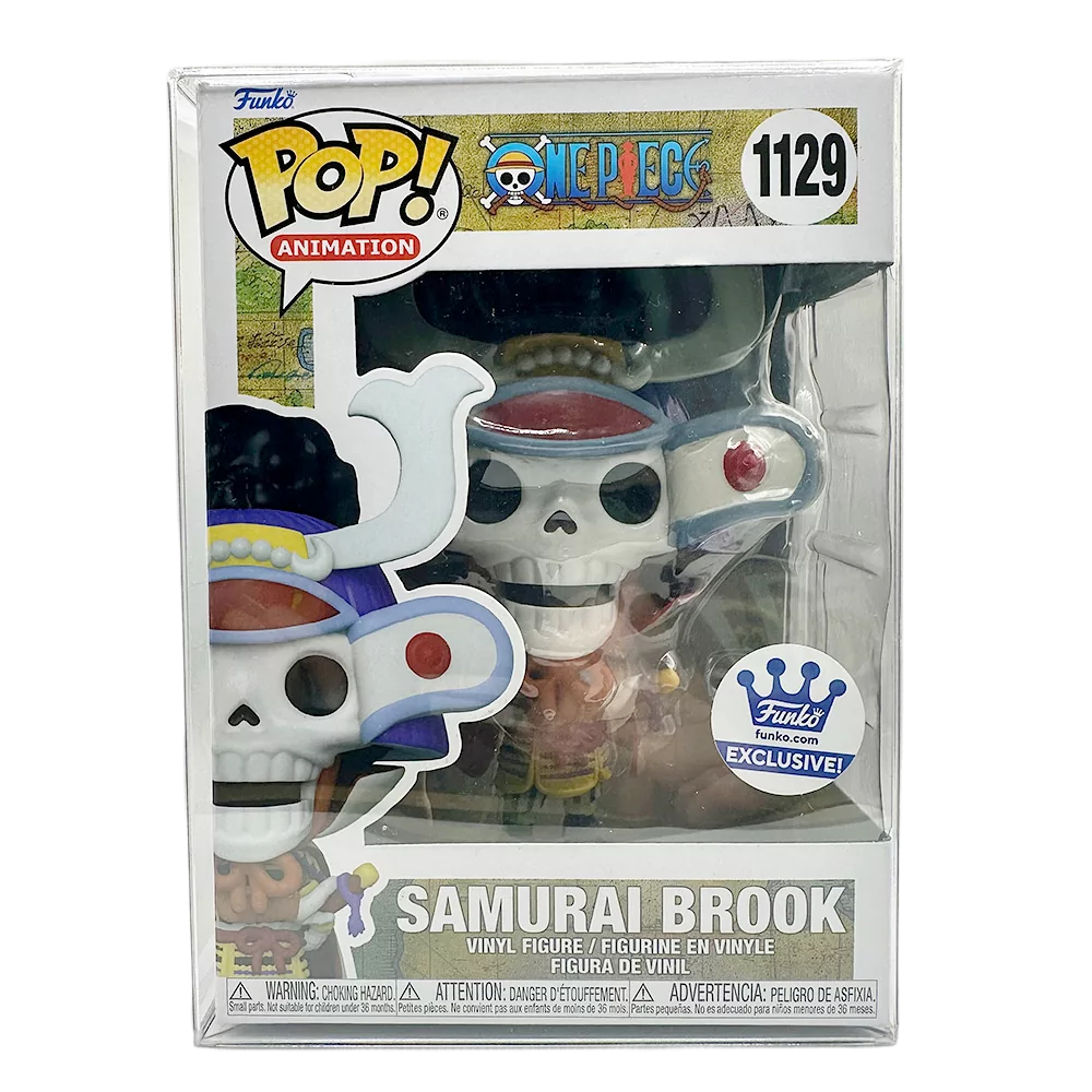 Funko Pop! Figur Samurai Brook aus One Piece in Originalverpackung, limitiertes Sammlerstück.