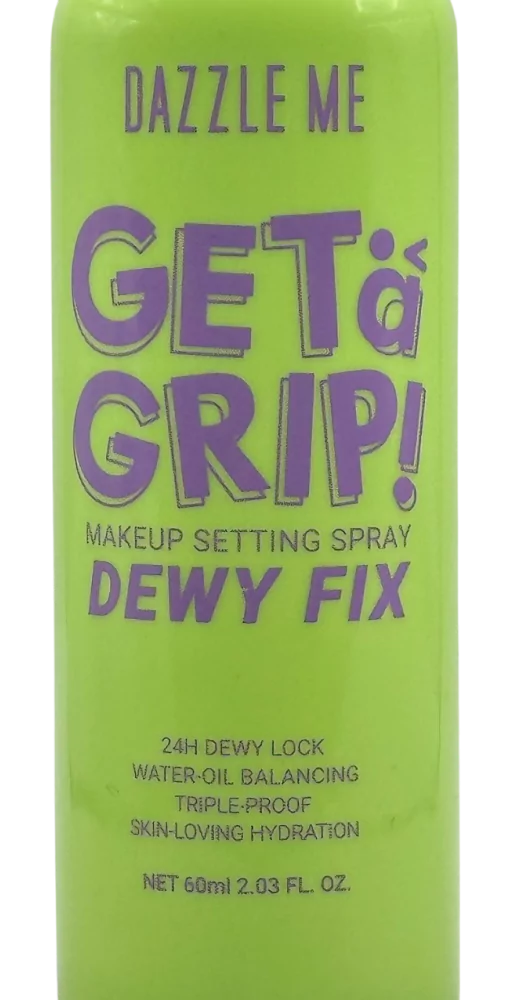 Dazzle Me Get a Grip! Sminkfixáló Permet zöld flakonban, 60 ml-es kiszerelésben.