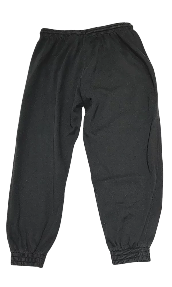 Fekete H&M női basic melegítőnadrág, gumis derék- és bokarész, termékfotó.