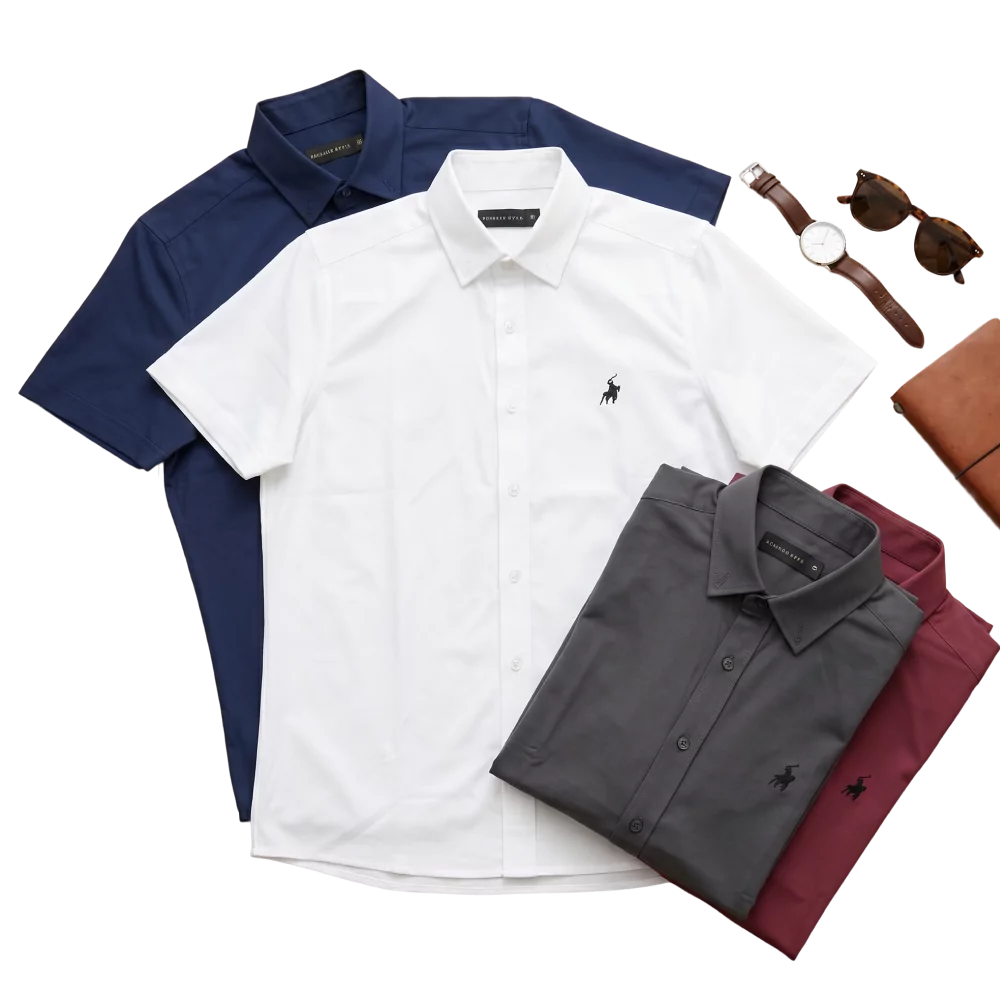 Férfi British Polo rövid ujjú ing több színben, elegáns, kényelmes viselet mindennapokra.